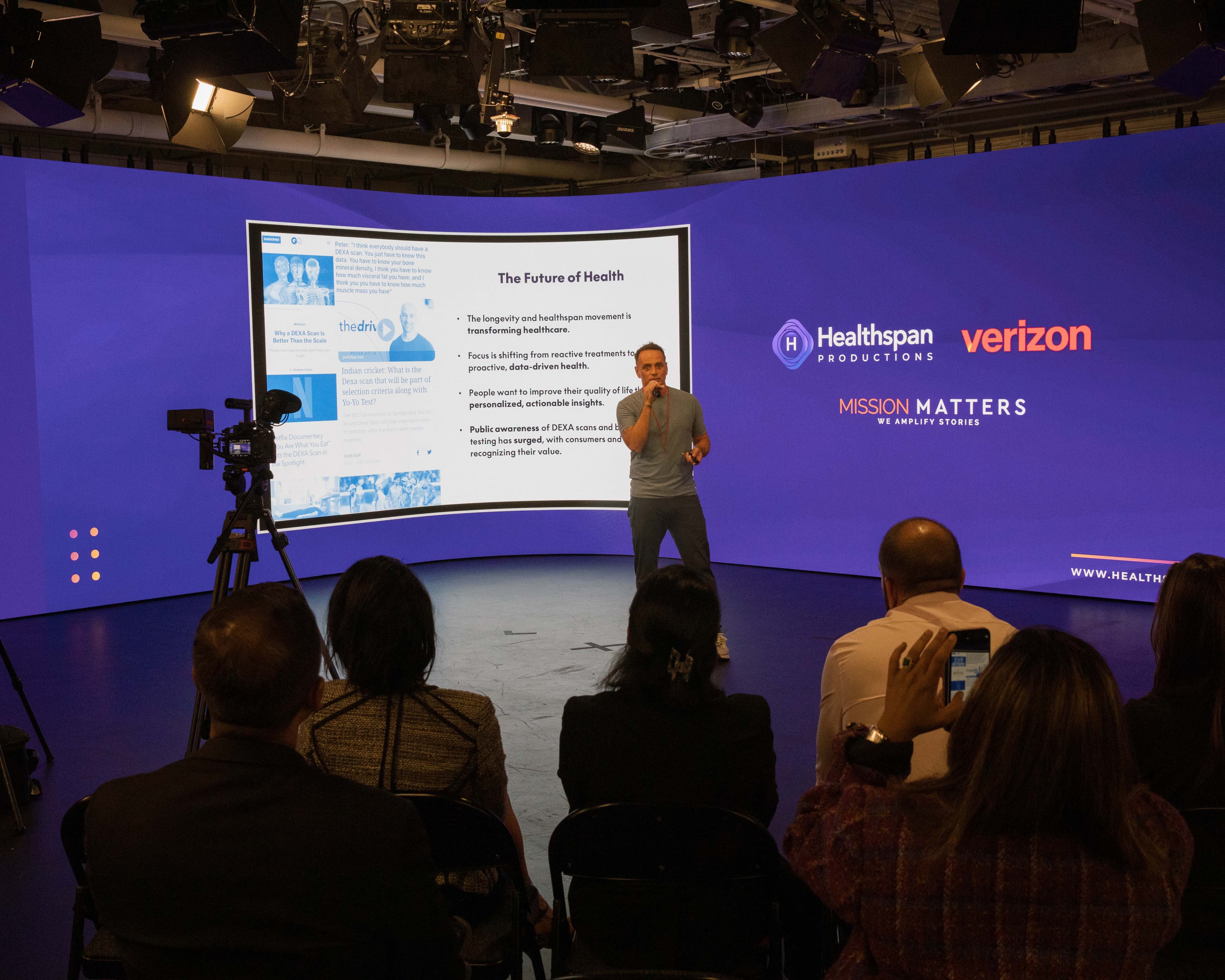 Audience watching XR stage presentation